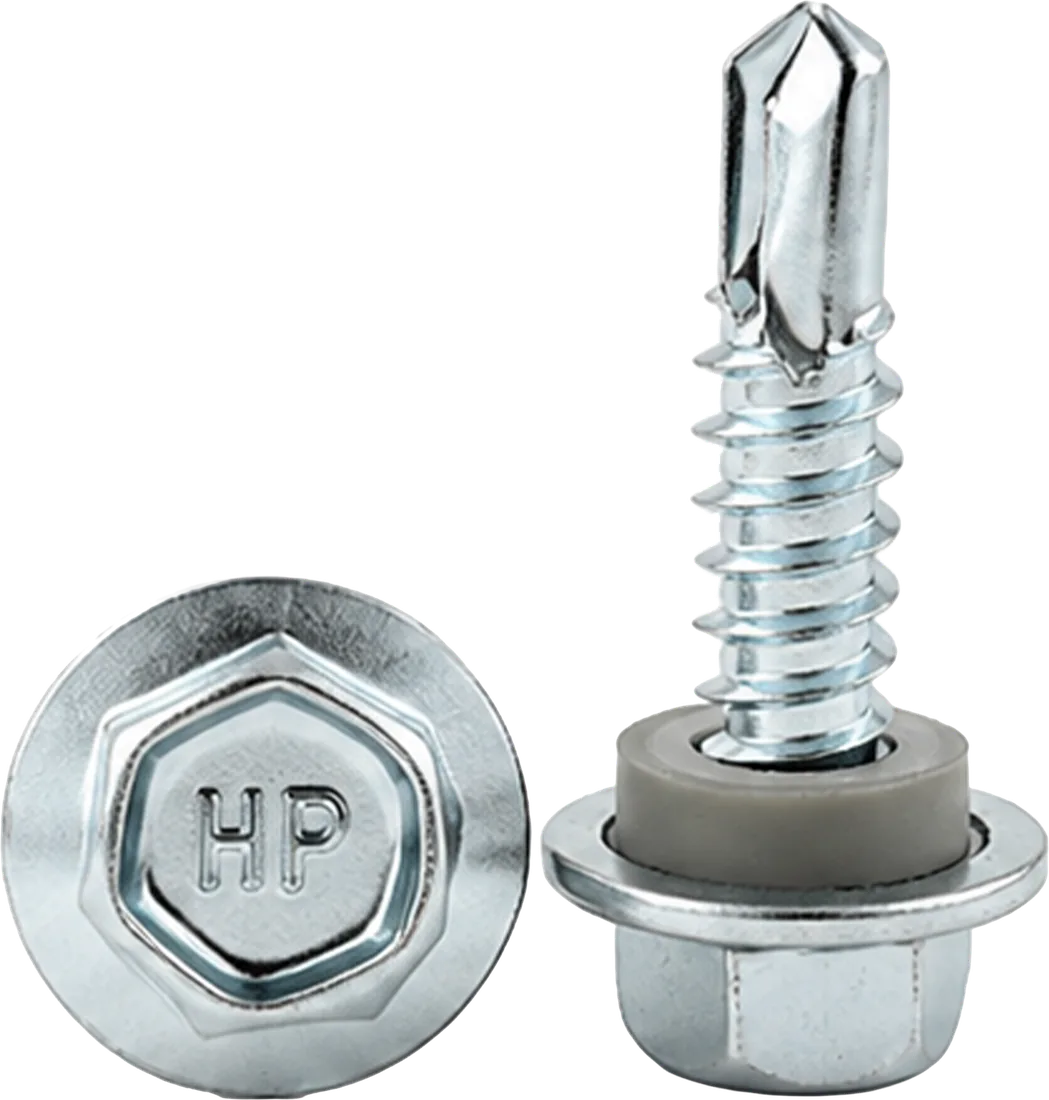 HP self-drilling screw with embossed HP head